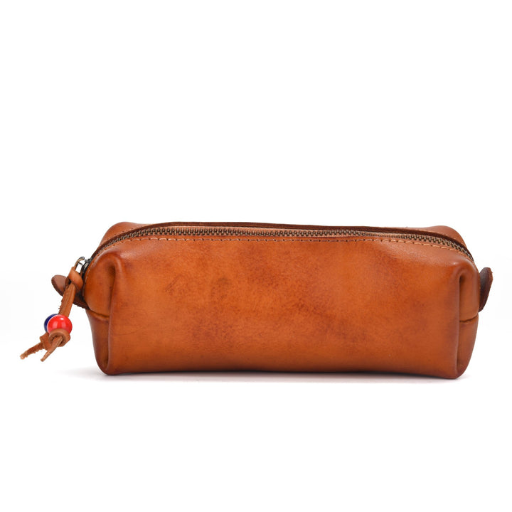 Premium Leather Cylinder Pencil Case