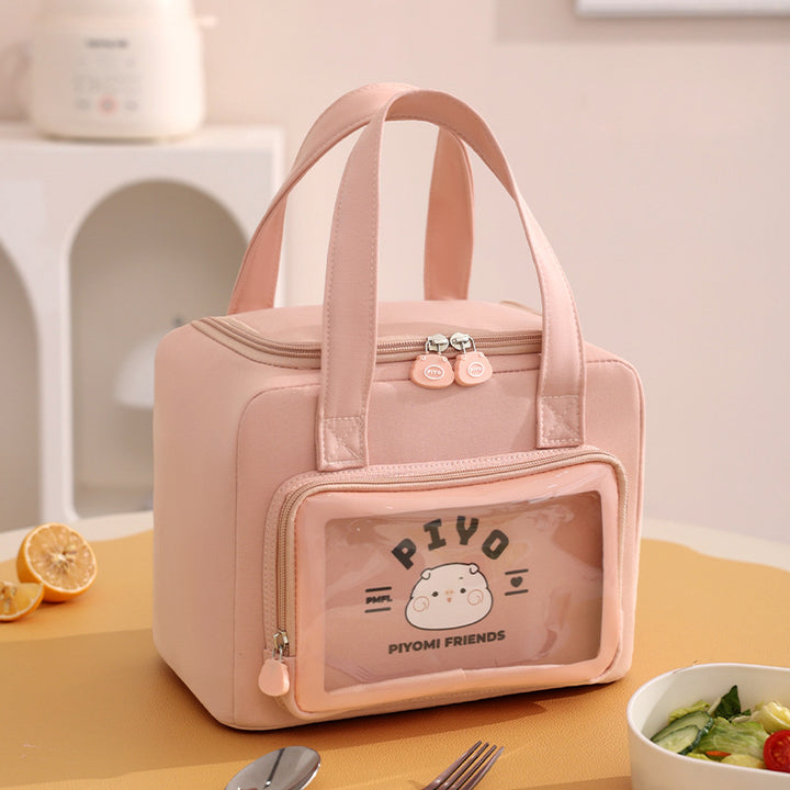 Insulated Lunch Tote with Clear Front Pocket