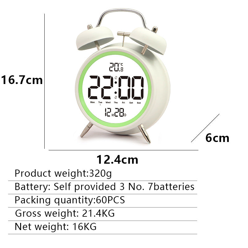 Digital alarm clock with large LED digits and temperature sensor Kalsten