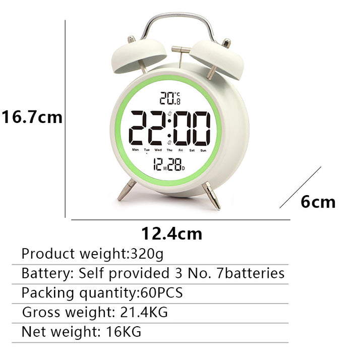 Digital alarm clock with large LED digits and temperature sensor Kalsten