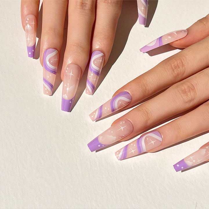 Artful Nail Extensions with Trendy Ombre Design Kalsten
