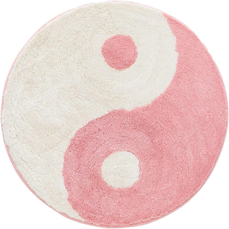 Playful Round Pool-Themed Rug