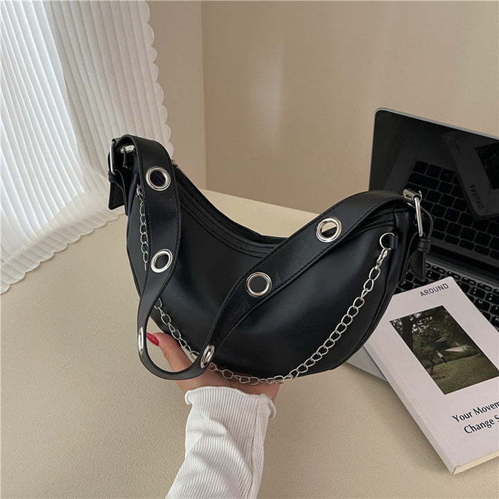 Modern Chain-Handled Hobo Bag Kalsten