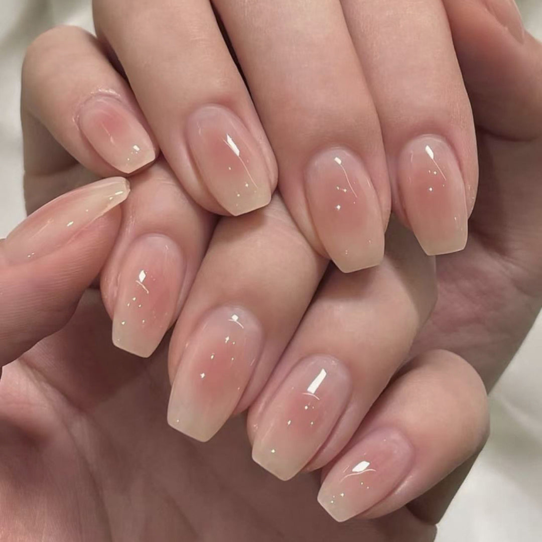 Elegant Gel Nails with Naturally Glossy Finish Kalsten