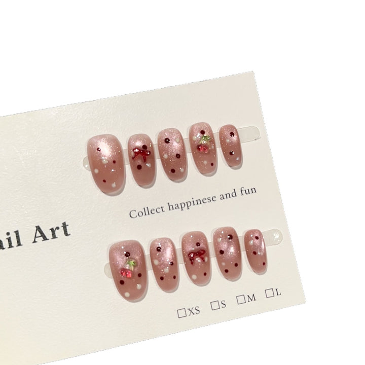 Decorative Nail Art Set with Cherry Blossom Design