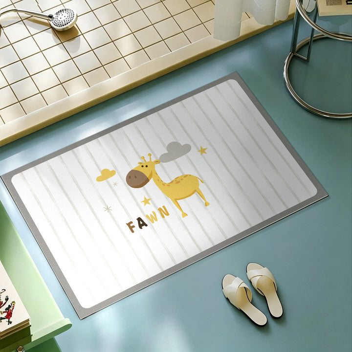 Playful Cartoon-Themed Bath Mat
