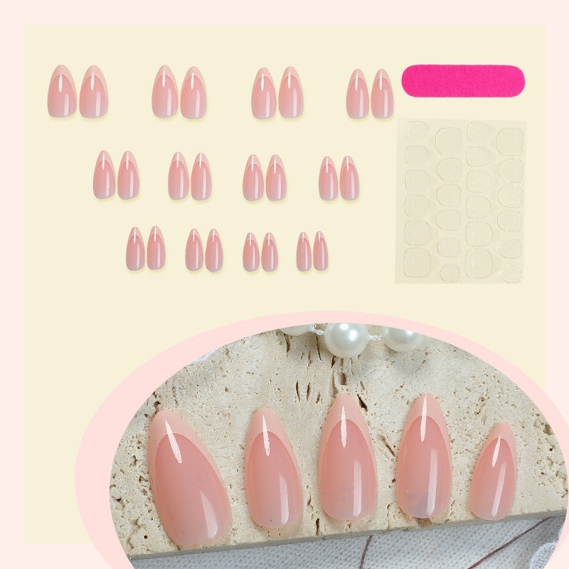 Artificial nail set with elegant French design Kalsten