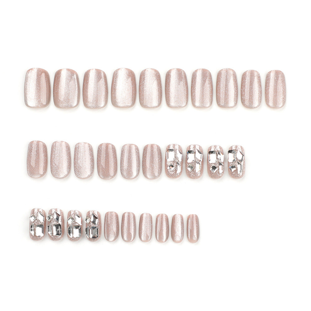 Artful nail extensions with glamorous glitter design Kalsten
