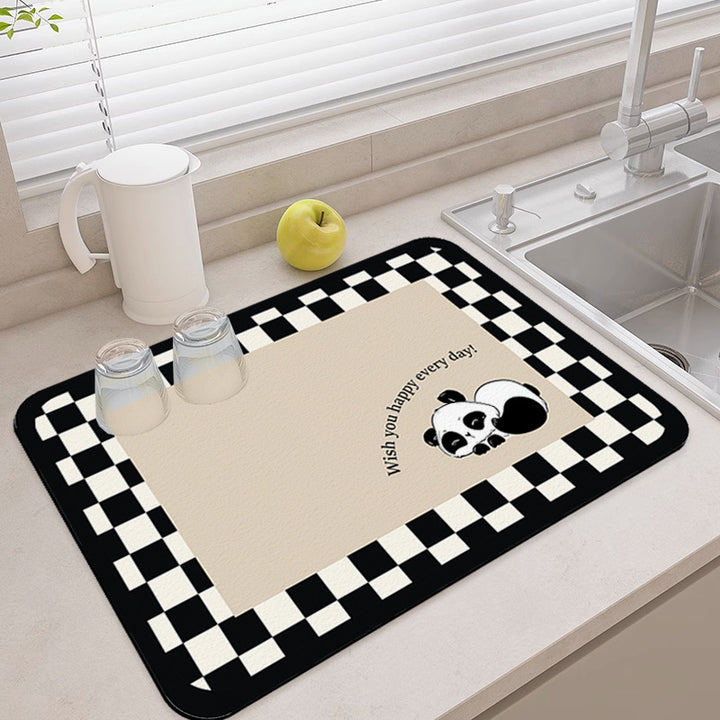 Cute Panda-Themed Kitchen Welcome Mat
