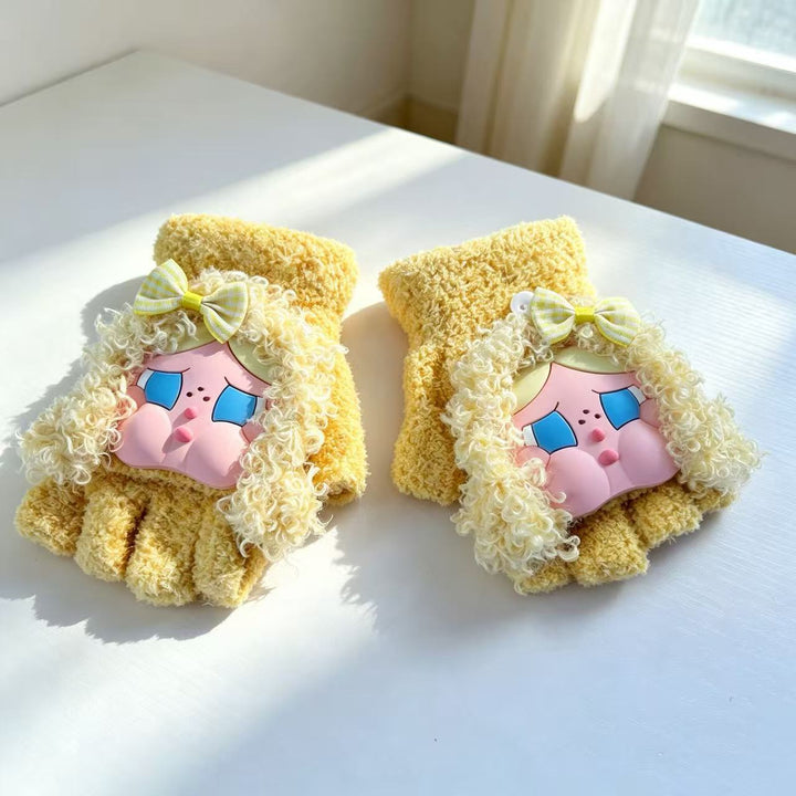 Cute Cartoon Character Fingerless Gloves Kalsten