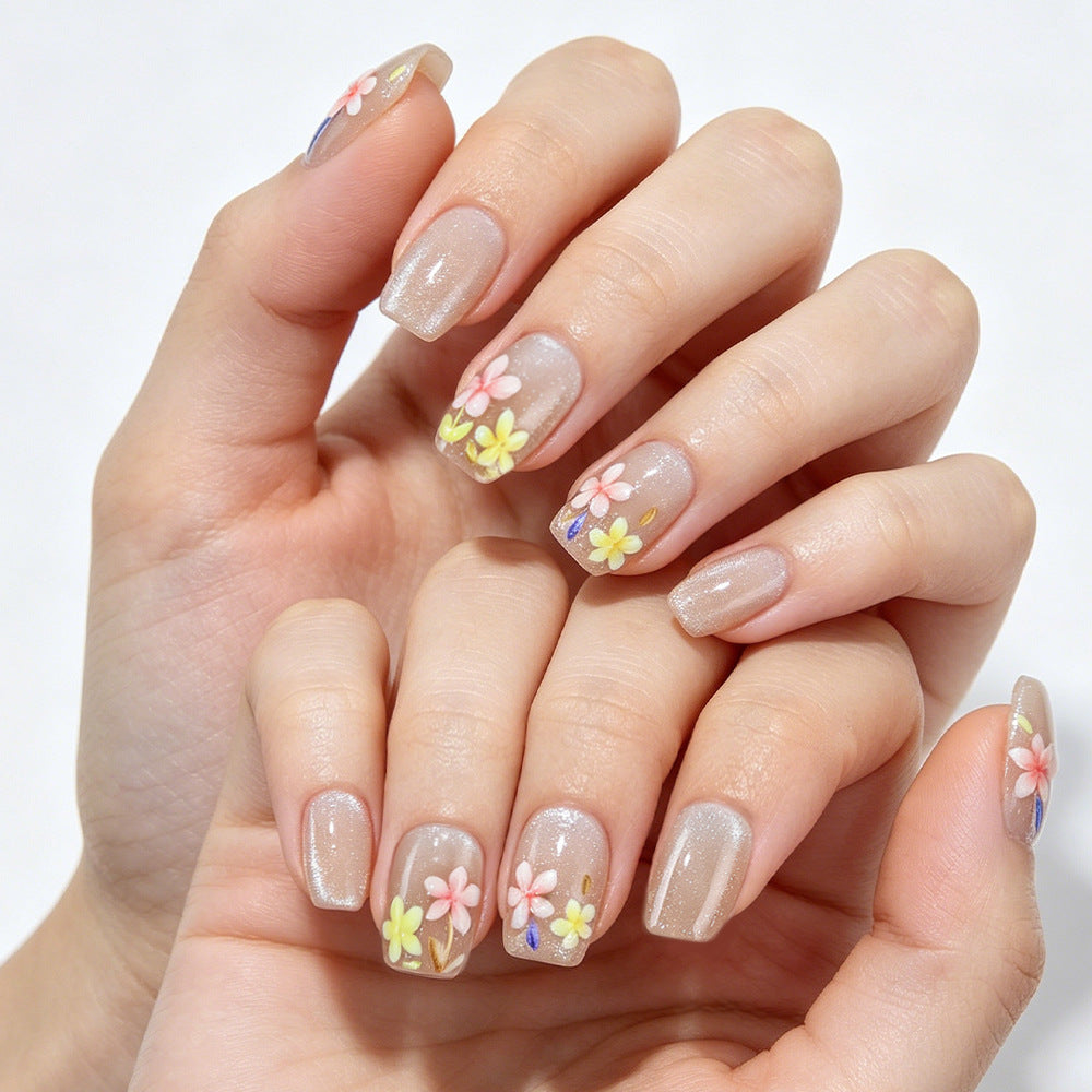 Floral Design Press-On Nail Set Kalsten