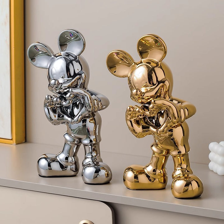Decorative Metallic Character Sculpture for Home Display