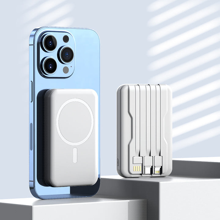 Portable Magsafe Powerbank with Integrated Charging Cable Kalsten