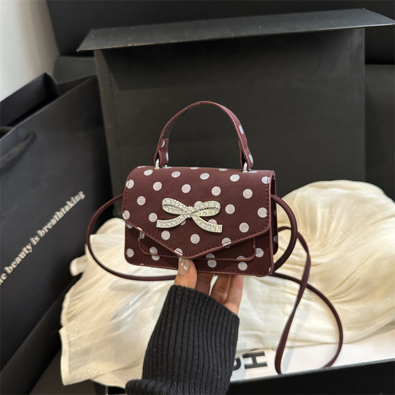 WoElegant Polka Dot Handheld Satchel Bag Kalsten