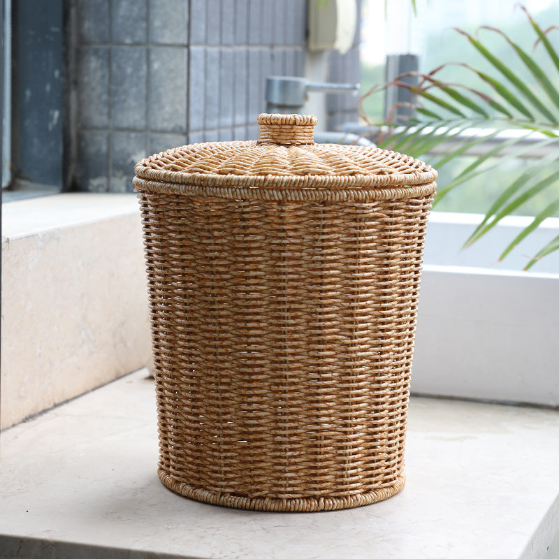 Eco-Friendly Wicker Waste Basket Kalsten