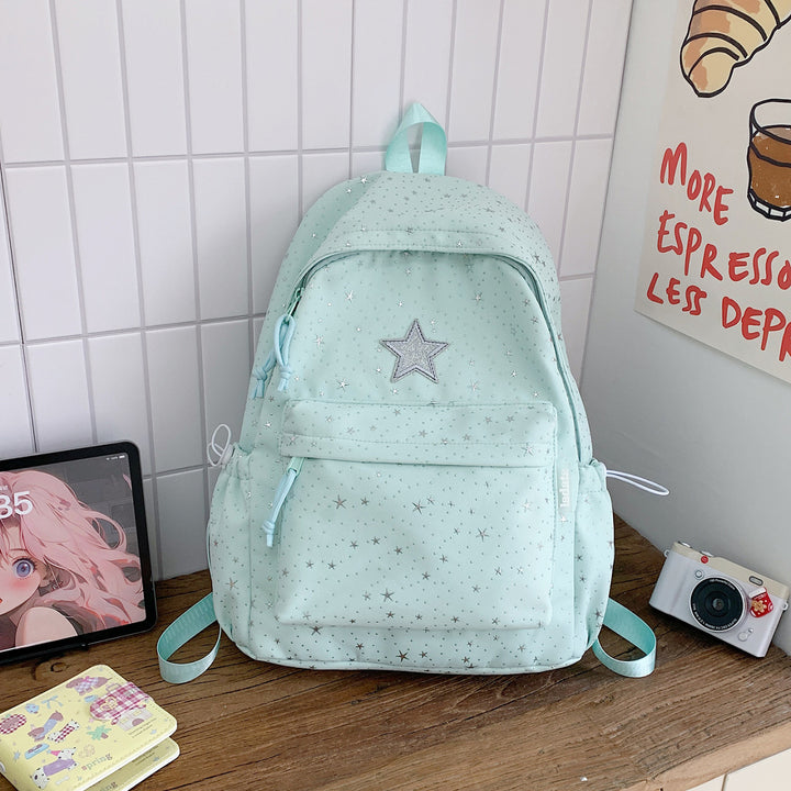 Star-Embellished Casual Backpack