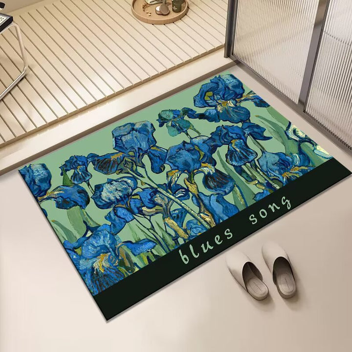 Floral Print Area Mat Kalsten