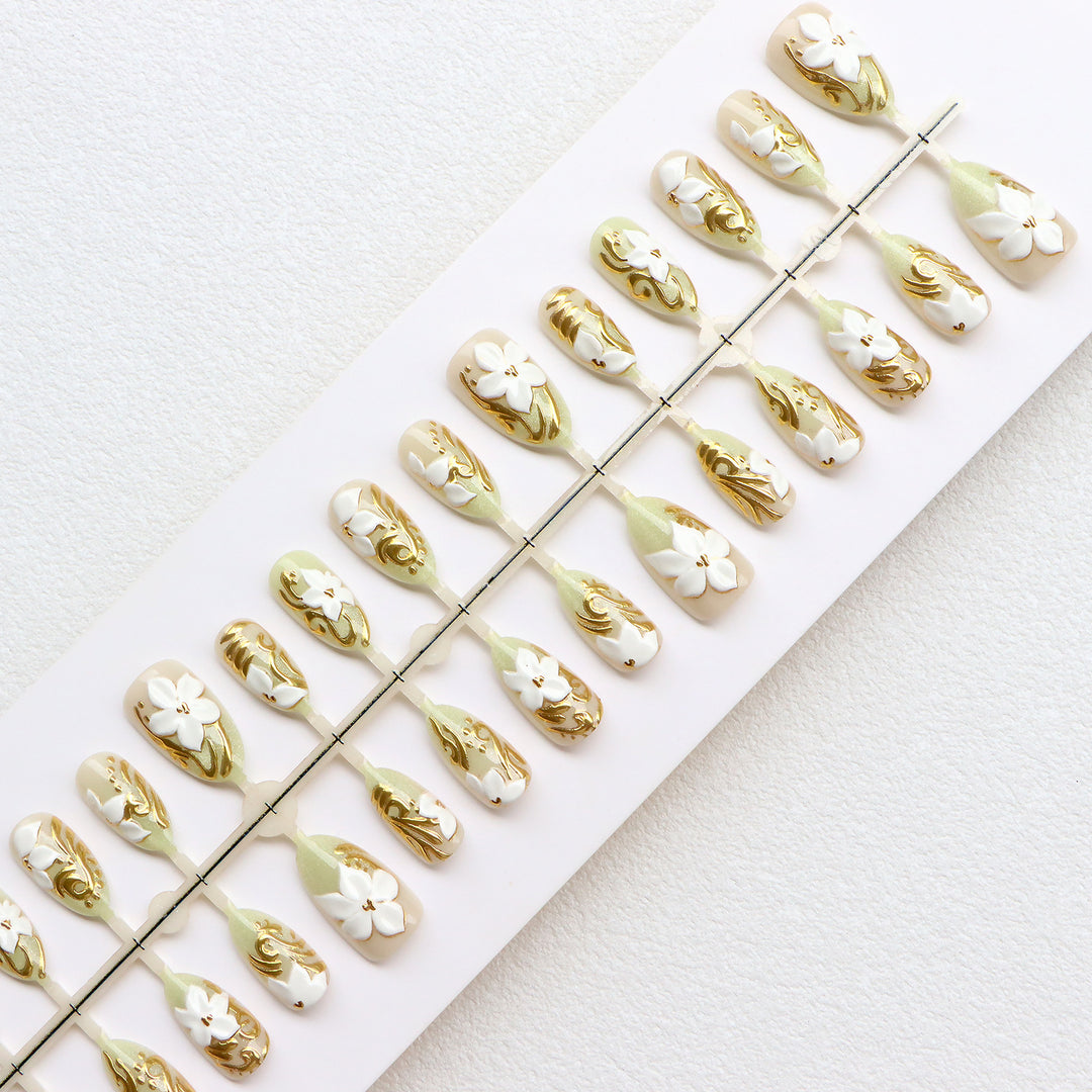 Decorative Floral Press-On Nail Set Kalsten 1788497824