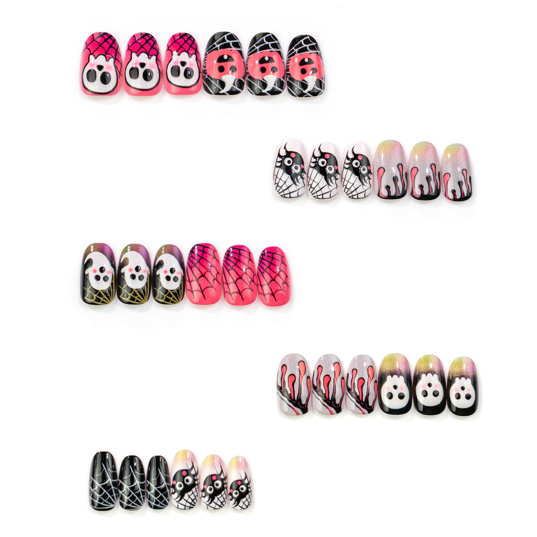Halloween-Themed Press-On Nail Art Collection