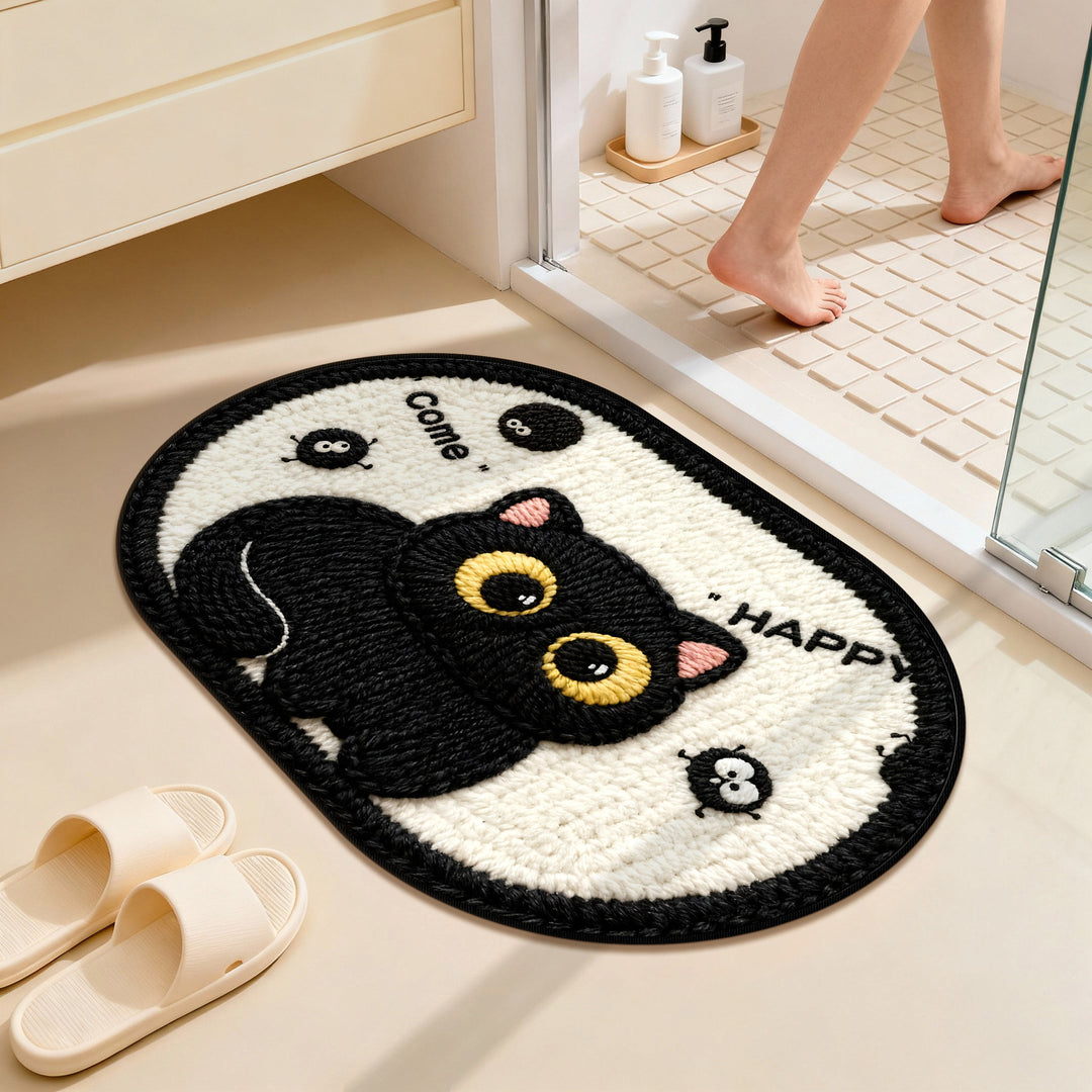 Cute Panda-Themed Bath Mat