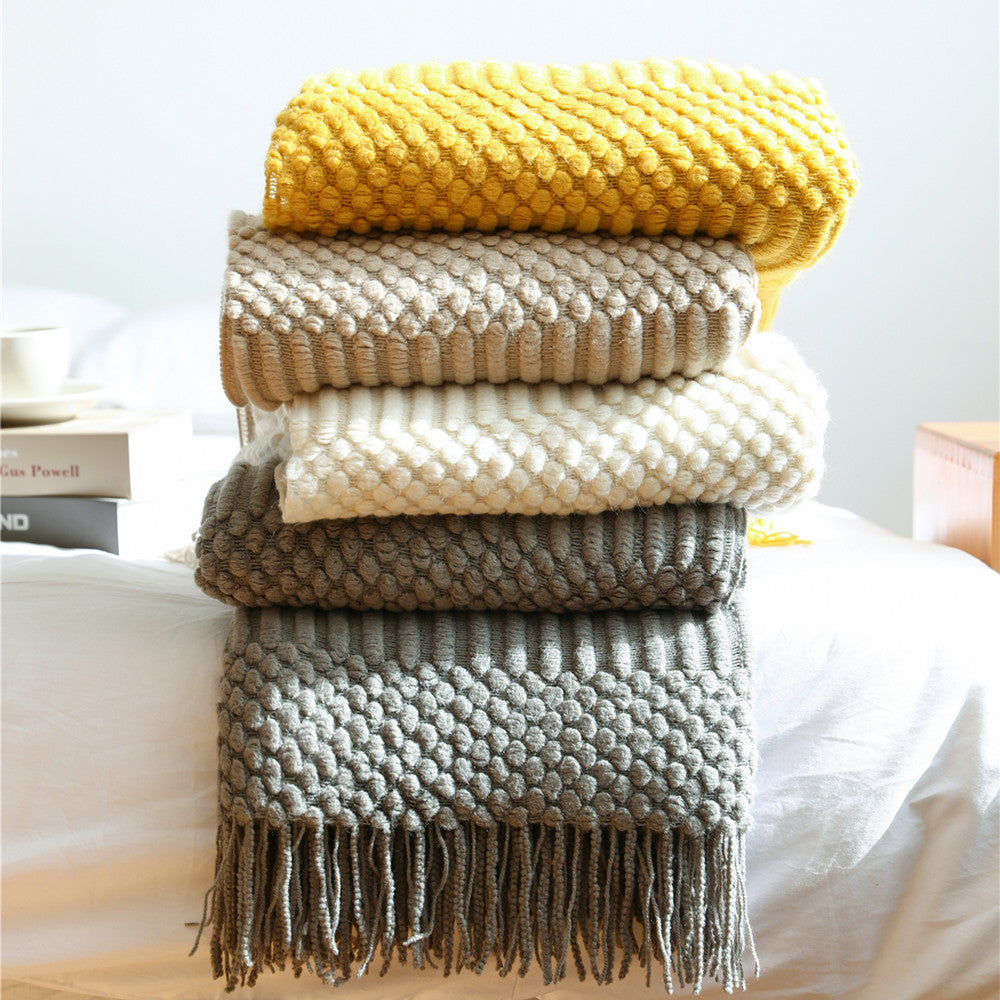 Stylish Textured Throw Blanket