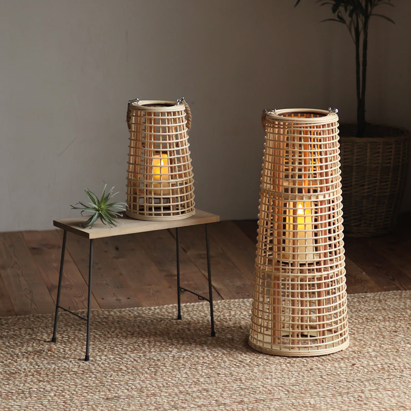 High-quality basket lamp in natural design Kalsten
