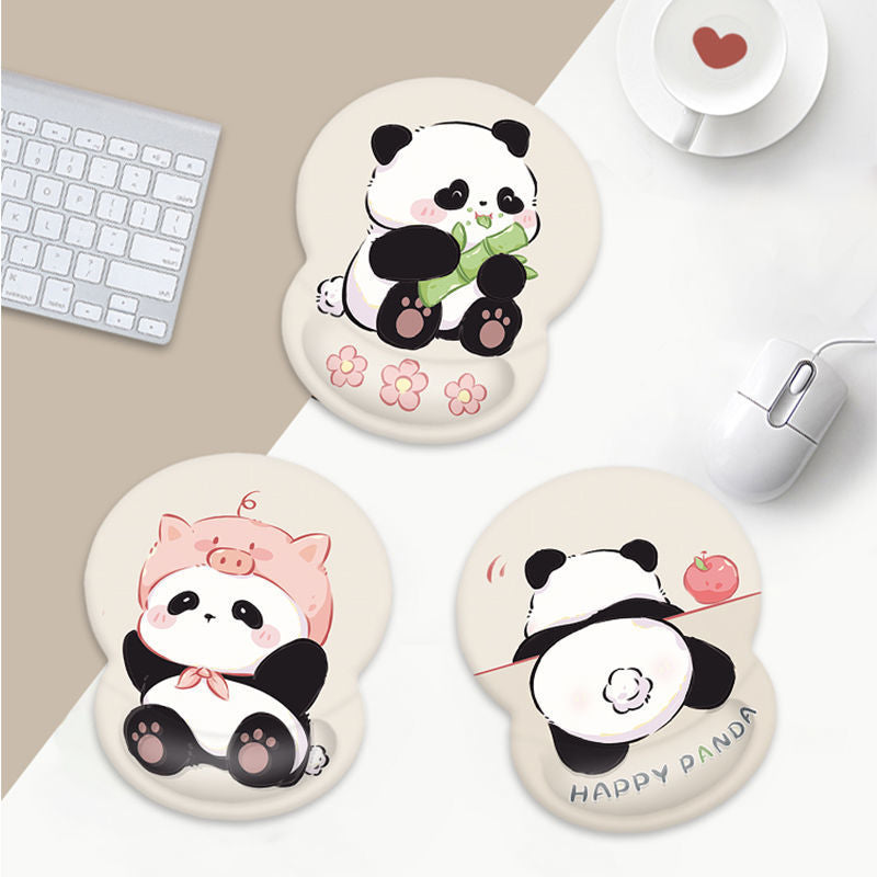 Cute Panda-Themed Gaming Mouse Wrist Pad