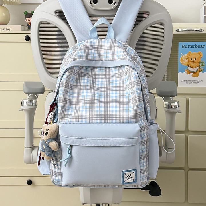 Checked Patterned Backpack Kalsten