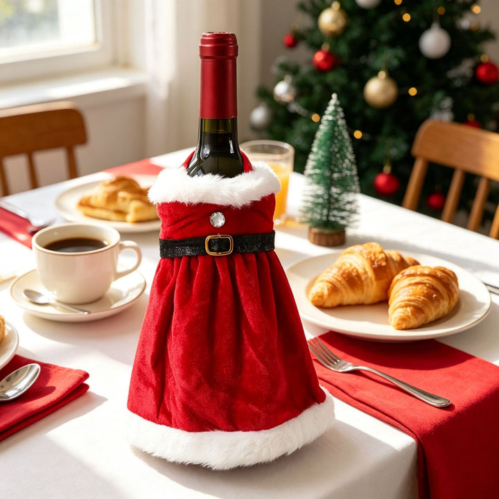 Christmas bottle wrapping