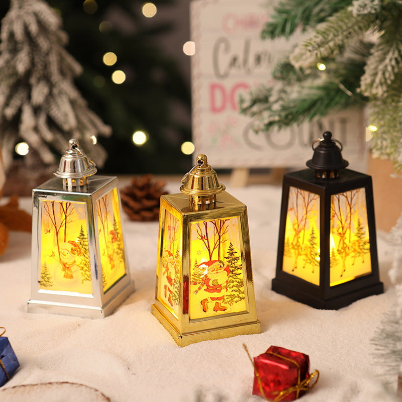 Decorative Christmas lantern with winter motifs Kalsten
