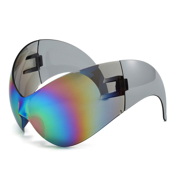 Oversized Futuristic Shield Sunglasses Kalsten