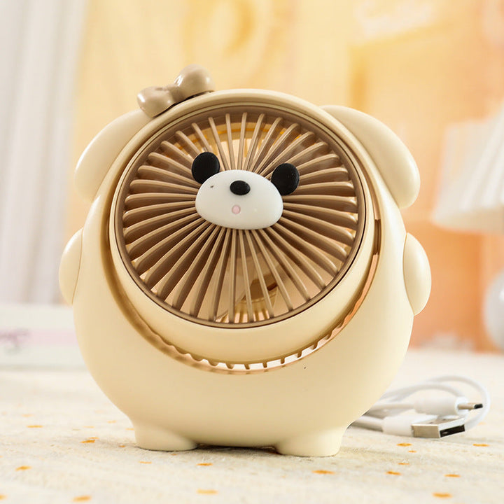 Ladies Portable Mini Hand Fan with Playful Animal Design Kalsten