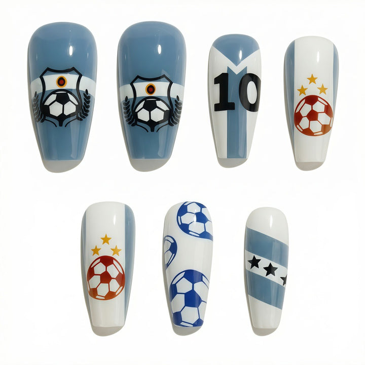 Football motif art nails Kalsten
