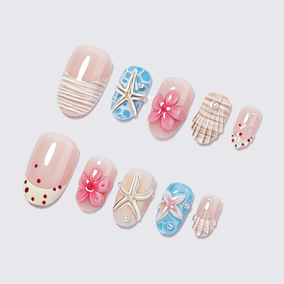 Artificial nails with maritime motifs Kalsten