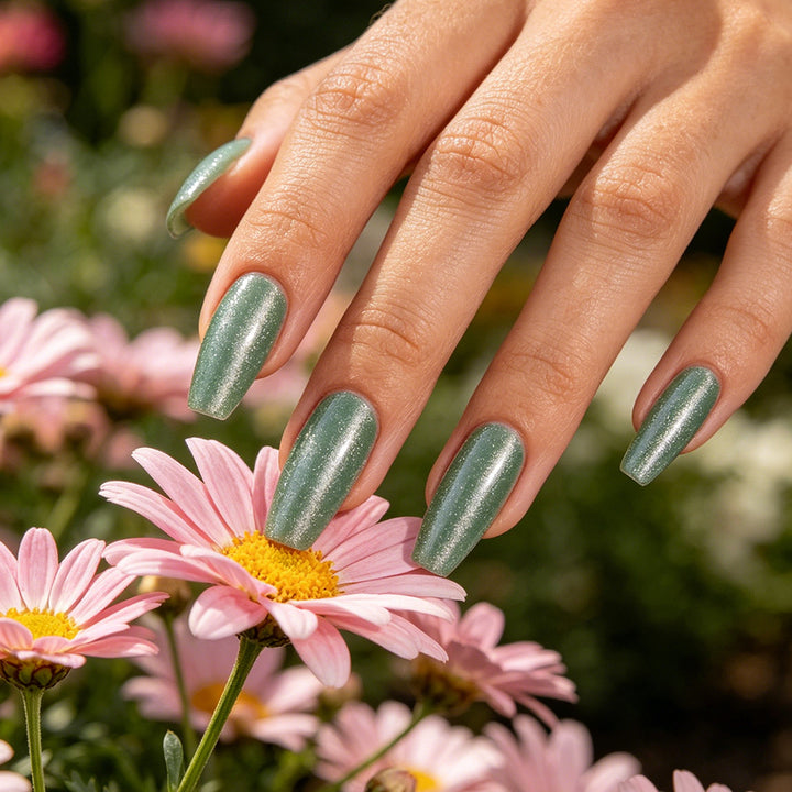 Sparkling Long Press-On Nails Kalsten
