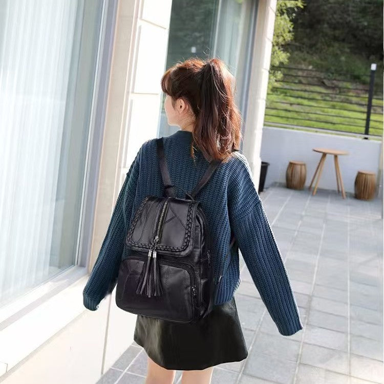 Women's Elegant Leather Backpack Kalsten