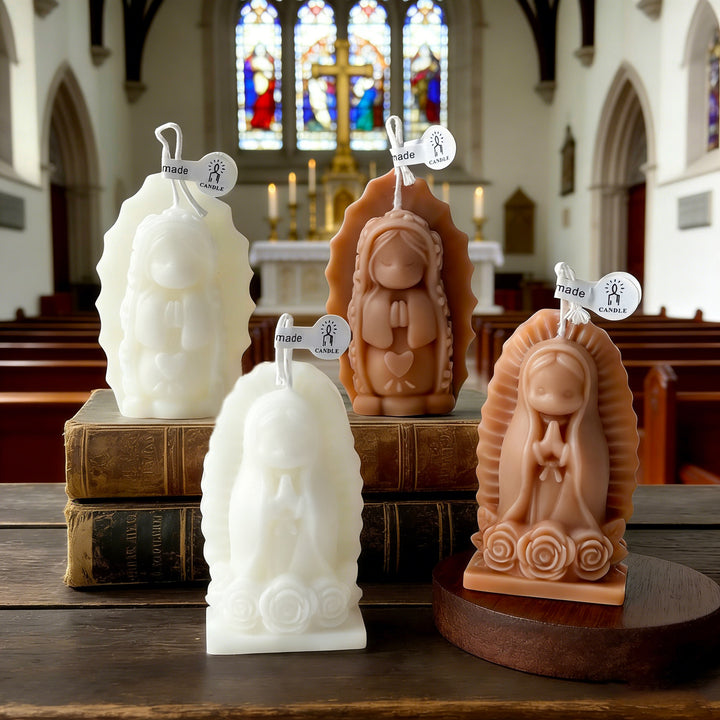 Sculpted Virgin Mary Candle