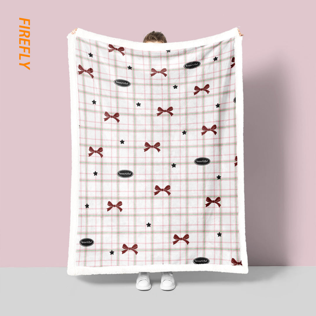 Cozy Star Patterned Fleece Blanket
