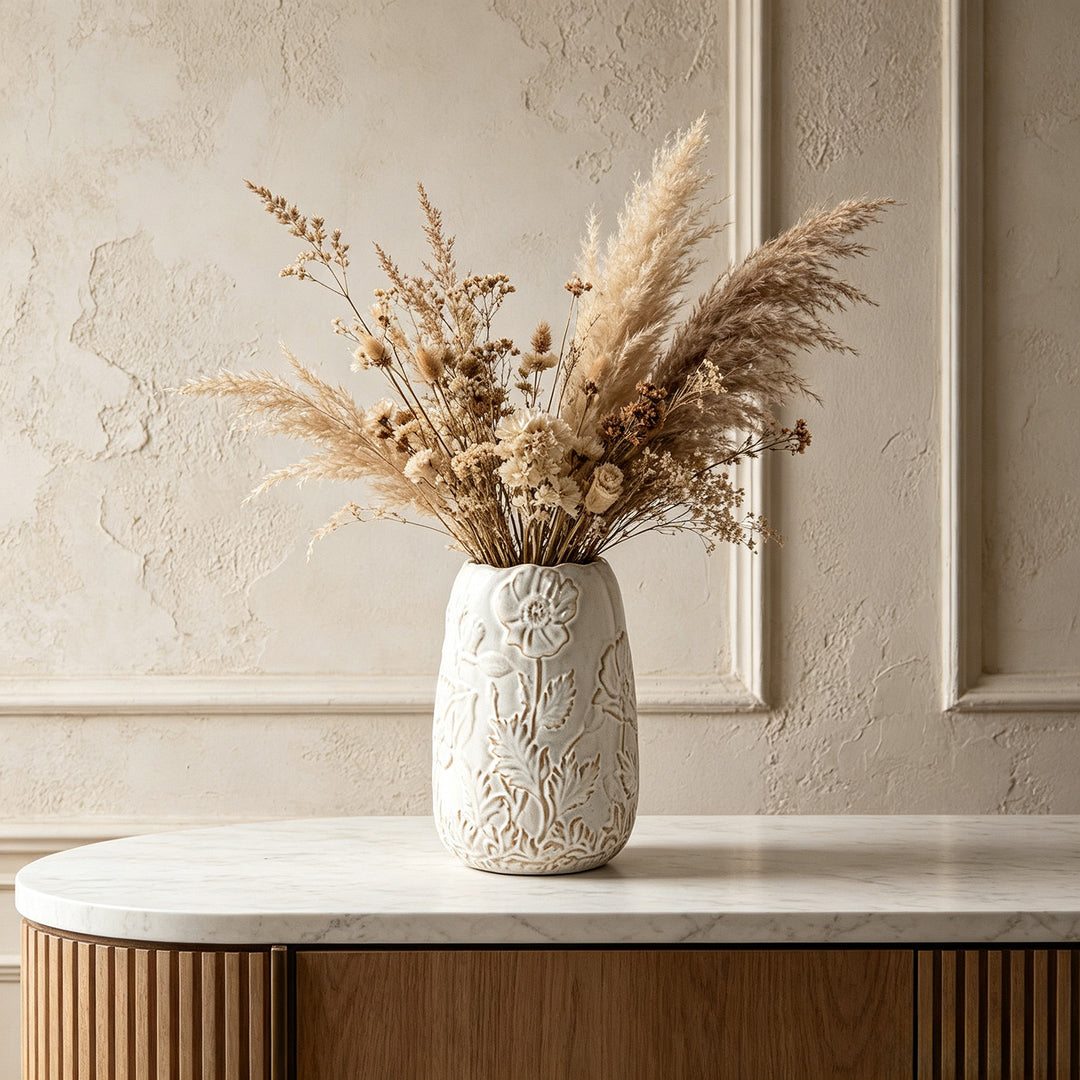 Ceramic Profiled Flower Table Vase