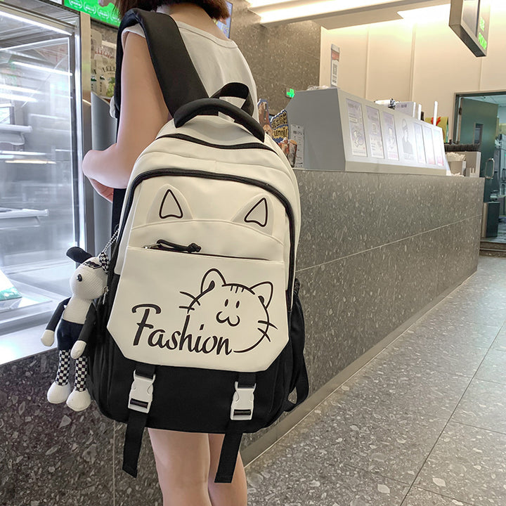 Backpack with Cute Cat Ears and Practical Compartments Kalsten