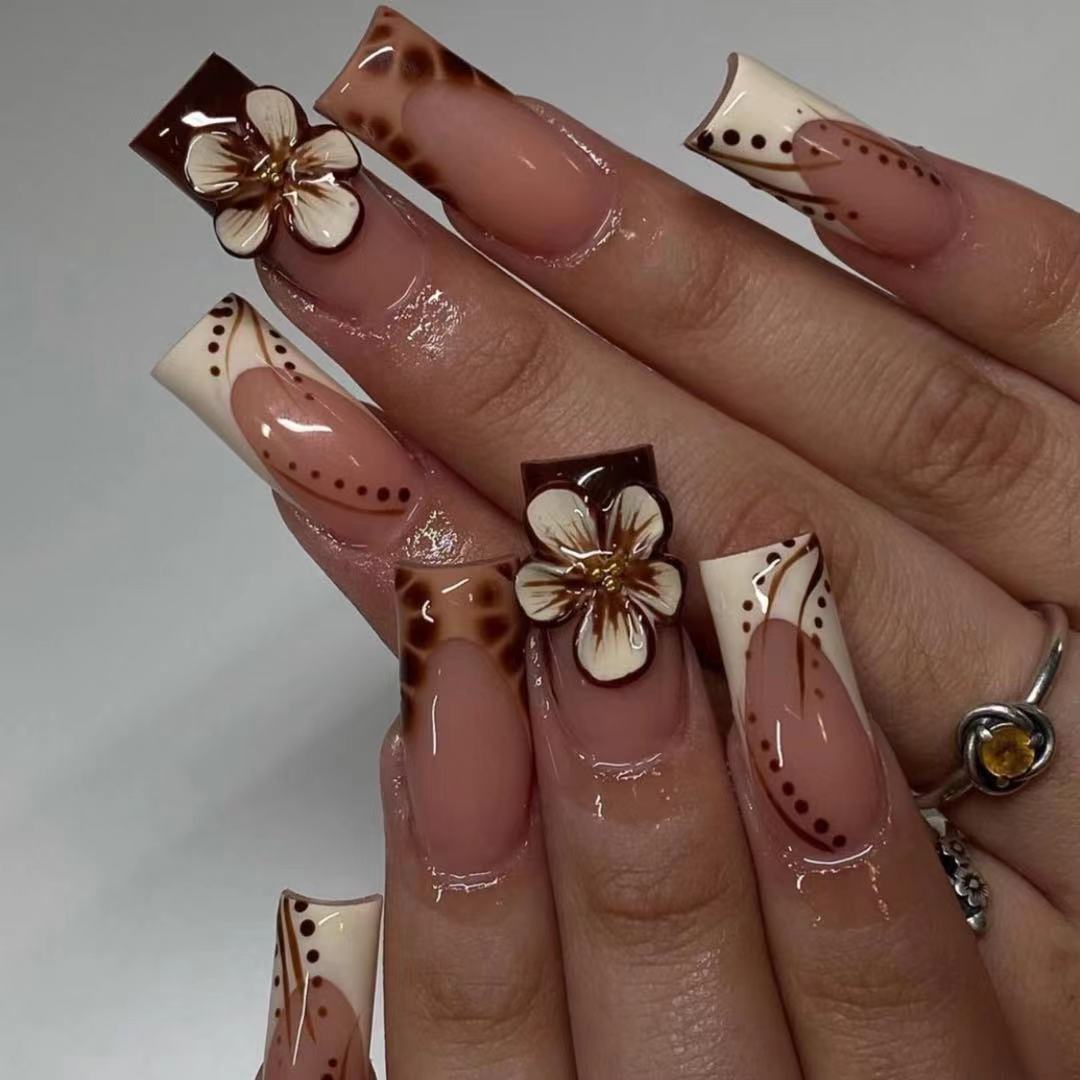 Floral Design Sculpted Press-On Nails Kalsten