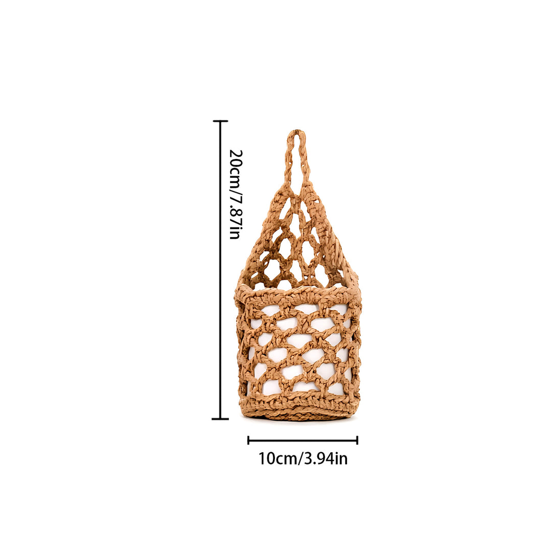 Handcrafted Natural Fiber Hanging Organizer