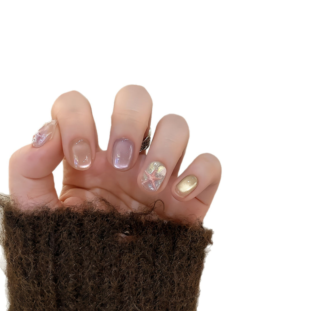 Artificial Nail Set with Shimmering Accents Kalsten