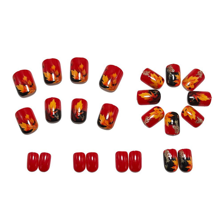 Elegant Artificial Nails with French Manicure and Glitter Effects Kalsten