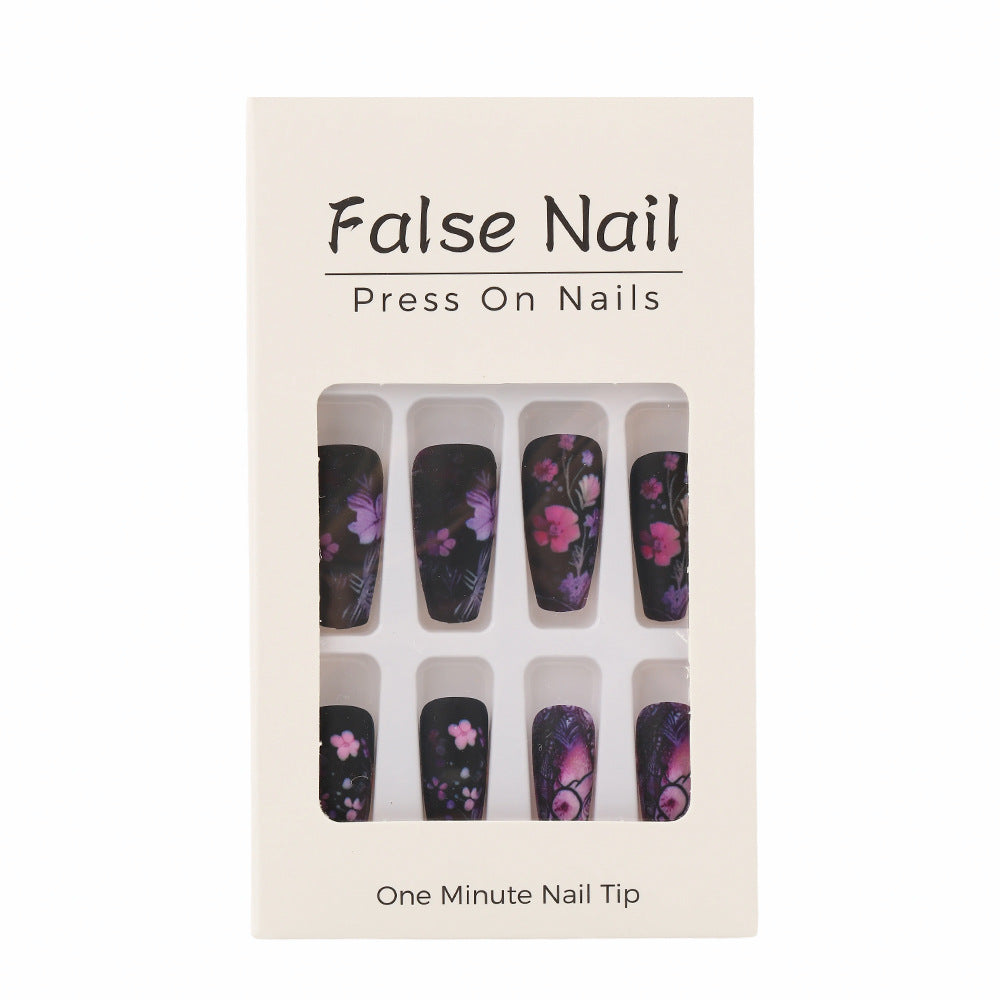 Artificial nails with floral pattern Kalsten
