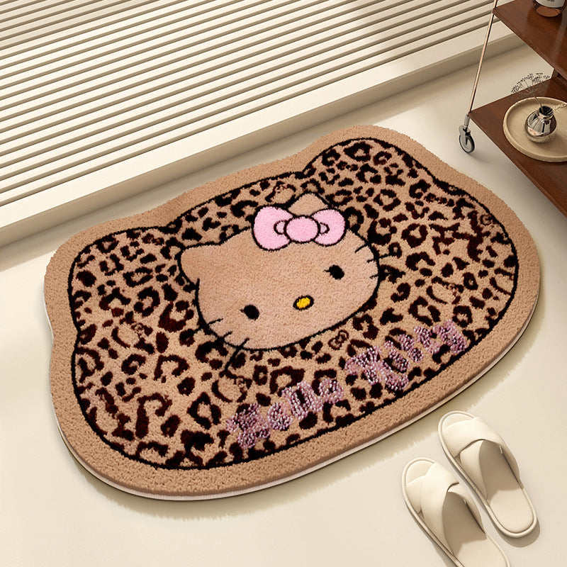 Plush Cartoon Cat Bath Mat