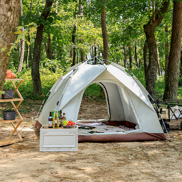 Camping Tent With Expandable Interior And Weatherproof Material Kalsten