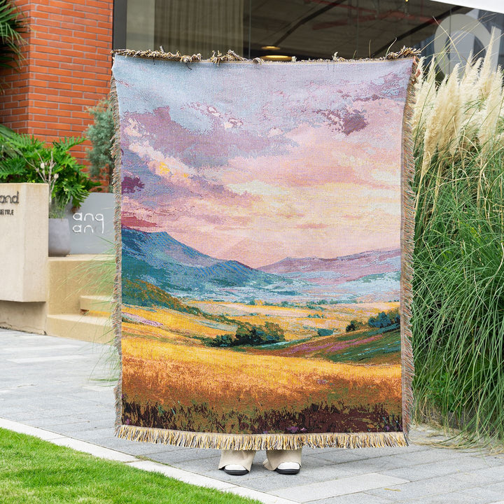 Artistic Scenic Landscape Throw Blanket