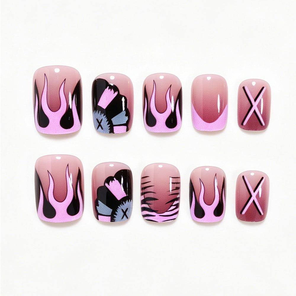Artistic Long Nail Design Tips with Unique Patterns Kalsten