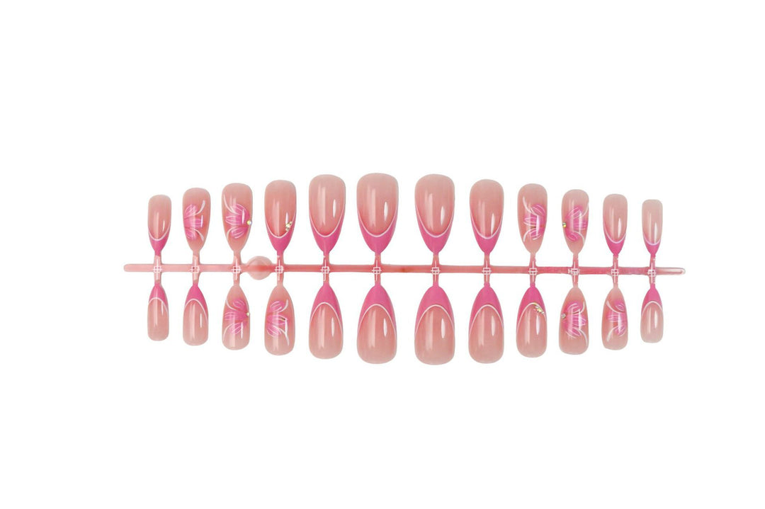 Artificial nail set with loving heart and star motifs Kalsten